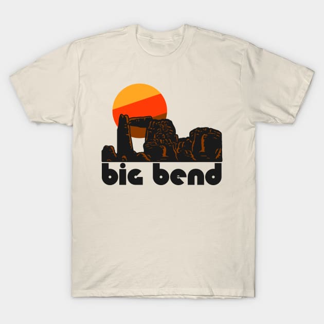 Retro Big Bend ))(( Tourist Souvenir National Park Design T-Shirt by darklordpug